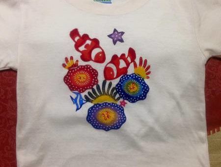 マールでの紅型Tシャツ作りの作品たち＾＾